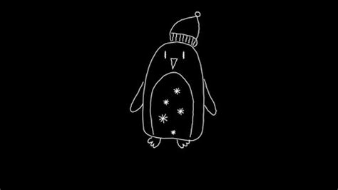 Penguin Doodle Animation Alpha Background Stock Footage Video (100% ...