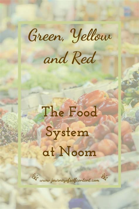 Green yellow and red are the categories in the food system at Noom ...