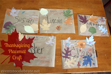 Thanksgiving Crafts for Kids - Placemats - Party Ideas for Real People