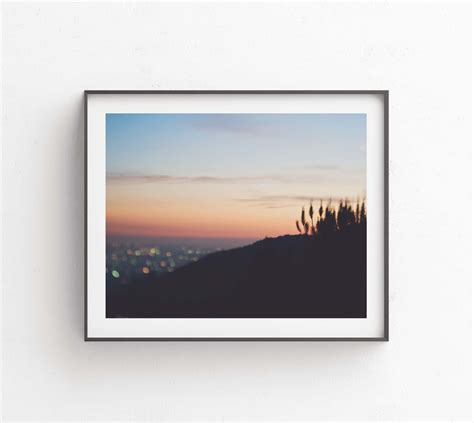 Los Angeles Night Photo, Cityscape Wall Art, Sunset Print, Landscape ...