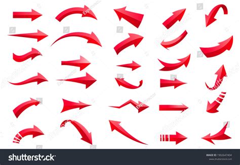 Collection Different Red Arrows On White Stock Vector (Royalty Free) 1902647404 | Shutterstock