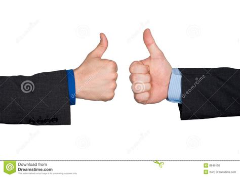 Two Thumbs Up Hand Sign Stock Photo - Image: 8849150