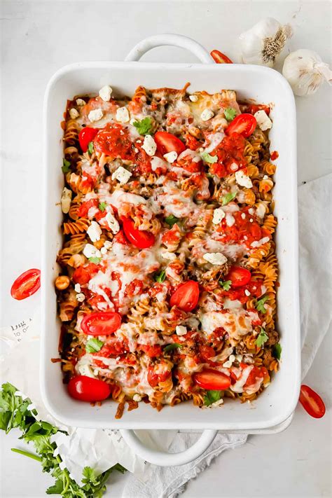 Easy Healthy Rotini Pasta Bake | Lauren Fit Foodie