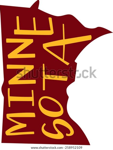 Minnesota State Outline Handlettering Stock Vector (Royalty Free) 258952109