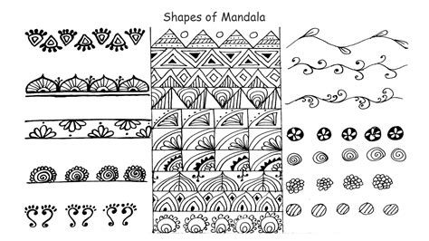 How to Draw Mandala Basic Shapes for Beginner Step by Step Part -2 in ...