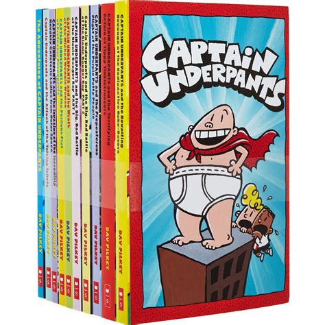 Captain Underpants Series 10 Books Collection Set by Dav Pilkey | The Book Bundle