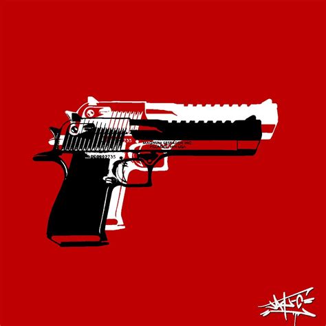 Jay-C - Bigger Guns, Street Art, Pop Art, Wolf, Wall Street For Sale at 1stDibs | guns art, guns ...