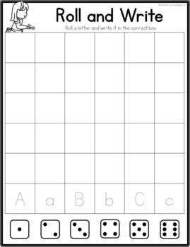 Free Roll and Write Alphabet Worksheets - Natalie Lynn Kindergarten