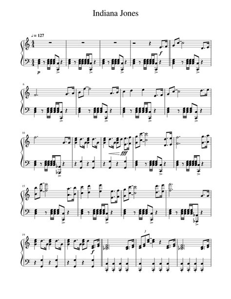 Print and download in PDF or MIDI Indiana Jones. Free Sheet music for Piano. Made by Neoguizmo ...