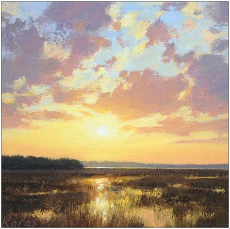 Sold at Auction: Michael Karas, Sun Glow | Oil painting landscape ...