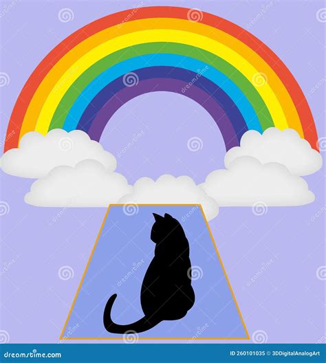 Rainbow Bridge For Cats - Black Cat Stock Photo | CartoonDealer.com ...