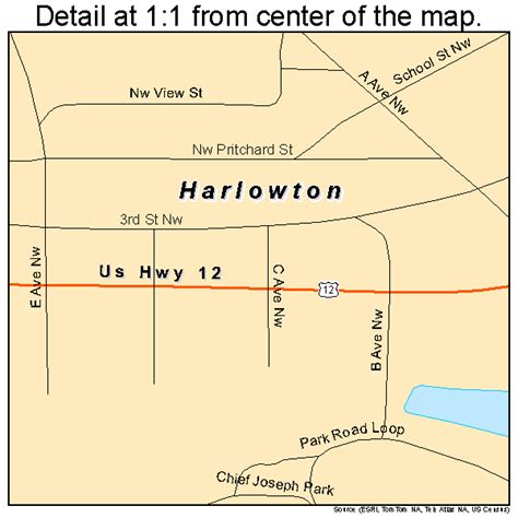 Harlowton Montana Street Map 3034450