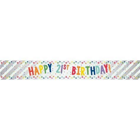 Happy 21st Birthday Foil Banner - 1.74m | Party Delights