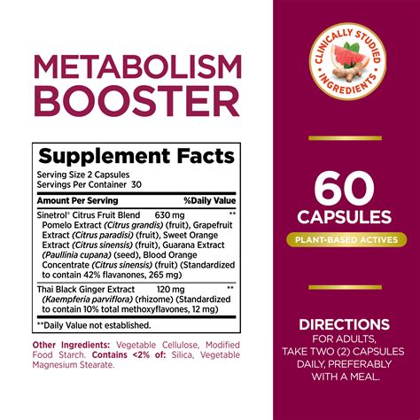 Nature's Bounty Optimal Solutions Metabolism Booster Capsules, Promotes ...