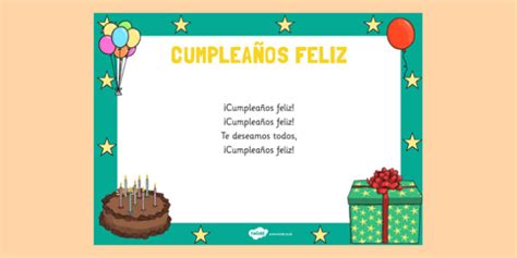 Canción cumpleaños feliz (teacher made)