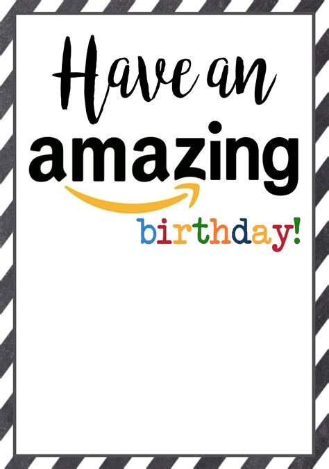 Amazon Birthday Cards Free Printable - Paper Trail Design