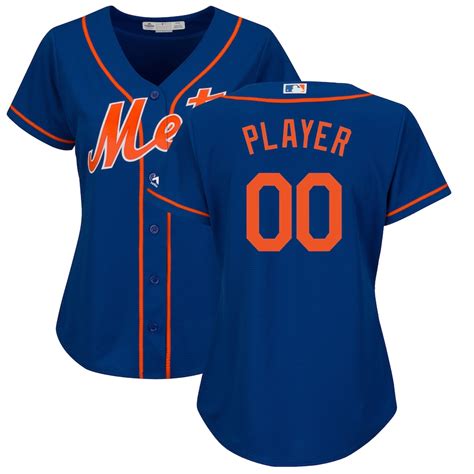 Women's New York Mets Majestic Royal Alternate Cool Base Custom Jersey