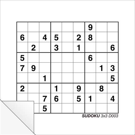 Free Printable Sudoku 3x3 D003 | Creative Center