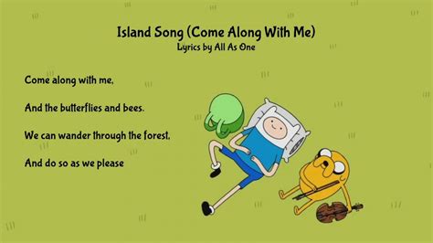 Island Song (Come Along with Me) (Lyrics) - Ashley Eriksson (Adventure Time) - YouTube