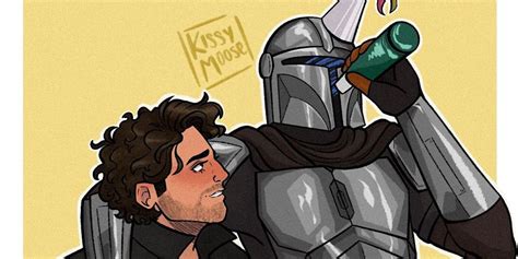 Mandalorian & Poe Dameron Party In Pedro Pascal & Oscar Isaac Photo Redraw