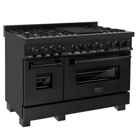 ZLINE KITCHEN & BATH Dual fuel range 48-in 7 Burners 4.2-cu ft / 1.8-cu ft Convection Oven ...