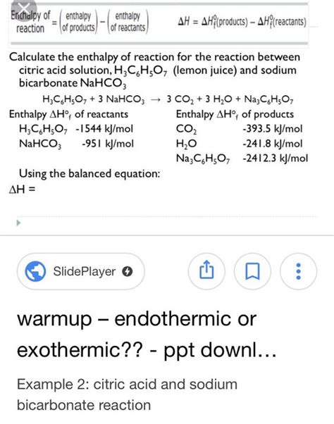 Citric Acid and Sodium Bicarbonate Reaction Equation - MarelikruwSawyer