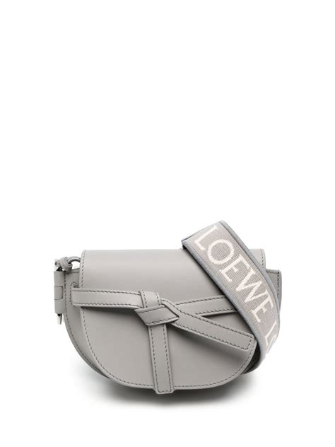 Loewe Gate Dual Mini Leather Shoulder Bag In 灰色 | ModeSens