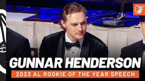 2023 AL Rookie of the Year Gunnar Henderson's Speech at BBWAA Awards Dinner | Baltimore Orioles ...