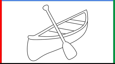 How to draw Canoe [emoji] step by step for beginners - YouTube