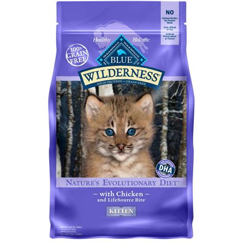 Blue Buffalo Wilderness High Protein Grain Free, Natural Kitten Dry Cat Food, Chicken 2-lb ...