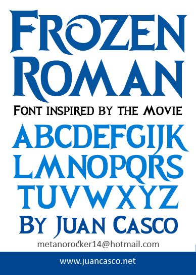 Frozen Movie Inspired Typeface: Frozen Roman on Behance