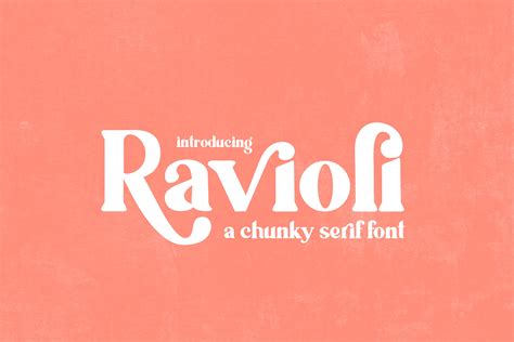 Ravioli Serif Font (Bold Fonts, Chunky Fonts, Thick Fonts) By Salt ...