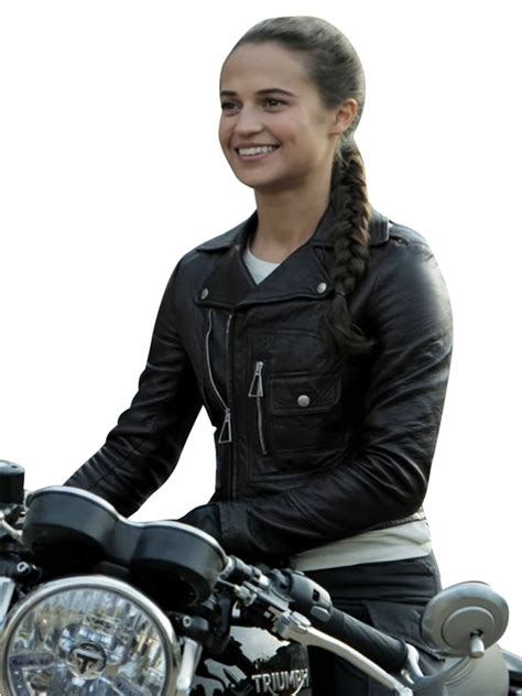 Alicia Vikander Tomb Raider Leather Jacket