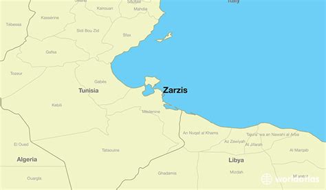 Where is Zarzis, Tunisia? / Zarzis, Madanin Map - WorldAtlas.com