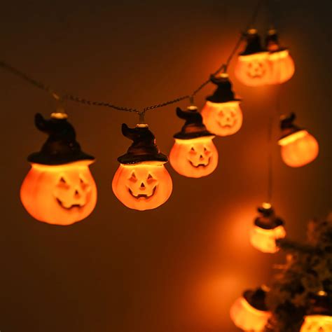 9.8 FT 20 LED Halloween Pumpkin String Lights, LED Pumpkin Lights ...