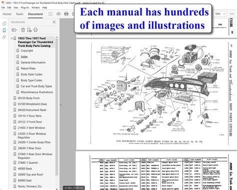 1953-1957 Ford Body Parts Catalog: Original Manual for Repair - Fordmanuals.com