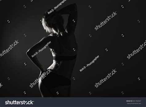 Black White Image Young Female Fitness Stock Photo 261782507 - Shutterstock