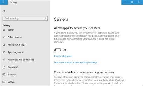 Is it possible to query the camera privacy settings for windows 10? - Stack Overflow