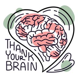 Thank You Brain Badge PNG & SVG Design For T-Shirts