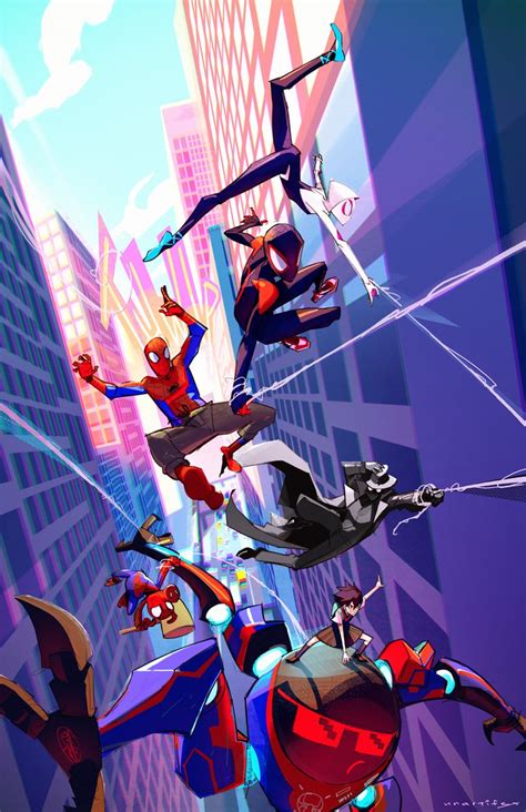 Spider man into the spider verse background wallpaper - recordsrewa