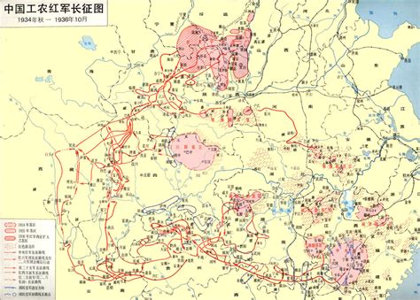 组图：长征路线示意图--军事--人民网