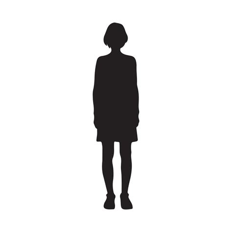 female person silhouette black color in white background 33488659 ...