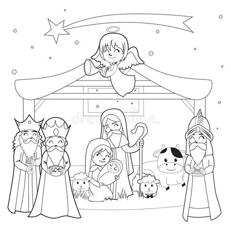 Christmas Nativity Scene stock vector. Illustration of family - 26925947