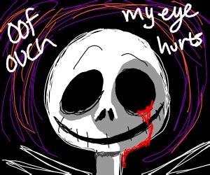 Jack Skellington is crying blood - Drawception