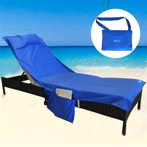 Chaise Lounge Covers 85 L x 30 W Soft Beach Towel Cover for Pool Sun Lounger Hotel Garden ...