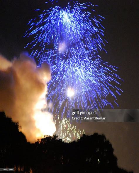 Fireworks Display Thrissur Pooram Kerala India High-Res Stock Photo ...