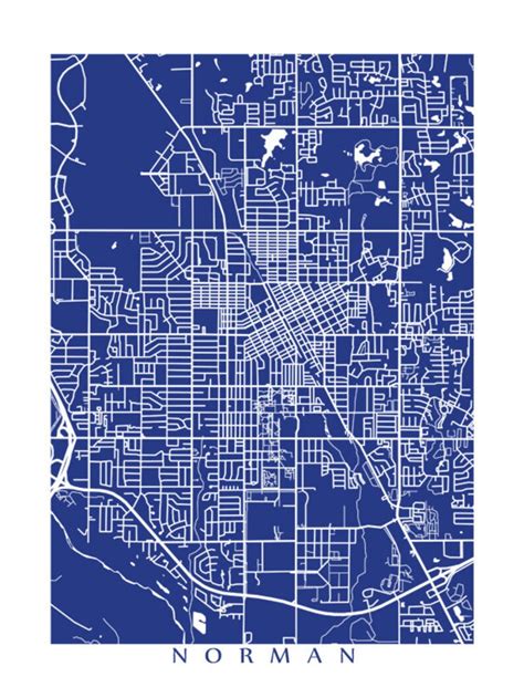 Norman OK City Map Print - Etsy