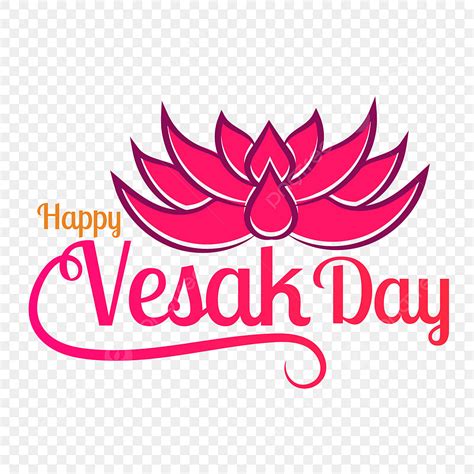 Happy Vesak Day Vector Design Images, Happy Vesak Day Transparent Typography, Vesak, Vesak Day ...