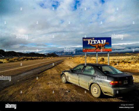 The border between Colorado and Utah - USA Stock Photo - Alamy