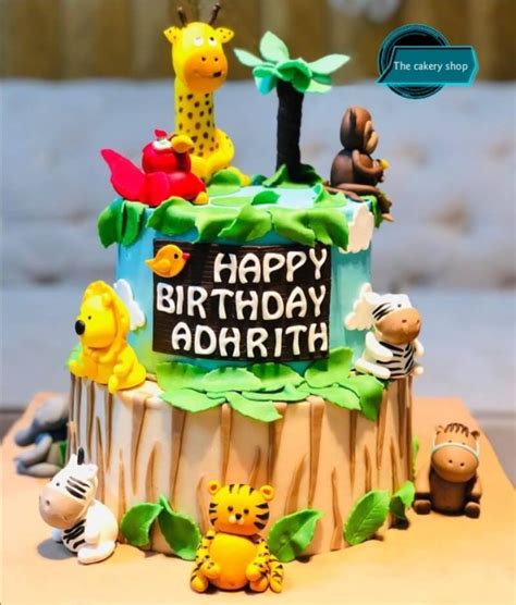 Buy/Send Cutest Jungle Theme Cake Online | The Cakery Shop